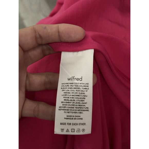 Aritzia Wilfred Hot Pink Slip Dress Straps Lightweight Satin Size 2XL - Picture 9 of 10